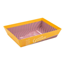 Corbeille carton FSC jaune 'Promenade gourmande'