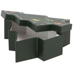 Coffret carton sapin Noel Verdoyant 30,5x26x8 cm