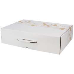 Valisette Carton Rectangulaire Blanc Eclat d'Or 49x35x13