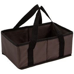 Panier pliable marron et noir