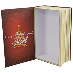 Coffret livre en carton decor Noel