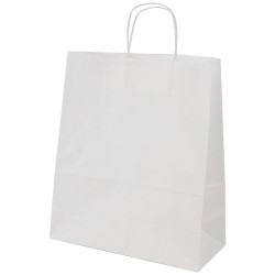 Sac papier kraft blanc 34x14x39.5