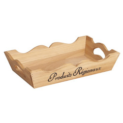 Corbeille bois naturel Produits regionaux 30x19x6cm