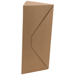 Coffret carton magnum triangulaire Kraft 39x17,5x15,5 cm