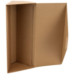 Coffret carton magnum triangulaire Kraft 39x17,5x15,5 cm