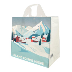 Sac reutilisable polypropylene Blanc Comme Neige 43x20x38 cm