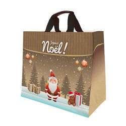 Sac reutilisable polypropylene Joyeux Noel 43x20x38 cm