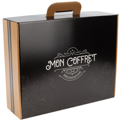 Valisette carton noir Mon coffret degustation 41,5x33x12,5cm