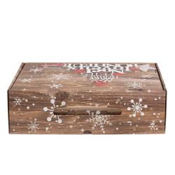 Valisette Carton Noel Joyeux Bonheur 34x24,5x9,5 cm