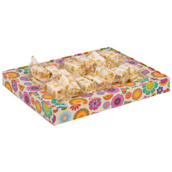 Plateau carton rectangulaire Flower Power 23.3x18.3x2.7 cm