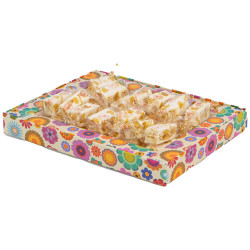 Plateau carton rectangulaire Flower Power 23.3x18.3x2.7 cm