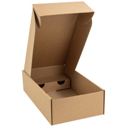 Coffret Carton Kraft gaufre 2 bouteilles 20x33,5x9 cm