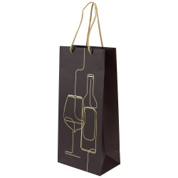 Sac 2 Bouteilles Carton Rectangulaire Bordeaux Au Fil du Vin