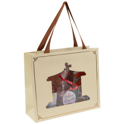 Sac Carton fenetre Rectangulaire Beige 22x10x18 cm Carrousel