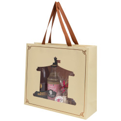 Sac Carton fenetre Rectangulaire Beige 22x10x18 cm Carrousel