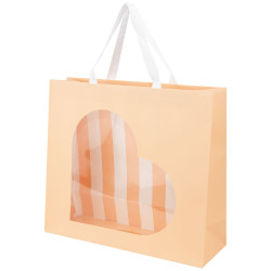 Sac carton avec fenetre rectangulaire 36x12x32cm Fait Maison