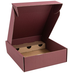 Coffret Carton Bordeaux 3 bouteilles 29,5x33,5x9 cm